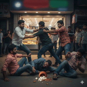 रसगुल्ला खाने को लेकर दो पक्षों में जमकर मारपीट, 4 लोग घायल