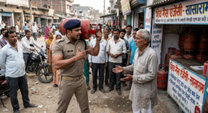 सासाराम में फर्जी पुलिस बनकर दबंगई: बिना पैसे गैस सिलेंडर ले गया युवक, जान से मारने की धमकी