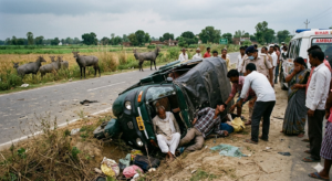 कैमूर में दर्दनाक हादसा: नीलगायों के झुंड ने ऑटो पर मचाया कहर, पिता-पुत्र की मौत
