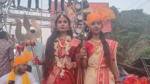 भागलपुर में रामनवमी पर भव्य शोभायात्रा, भगवा रंग में रंगा शहर