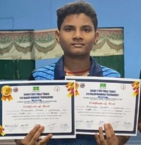 राष्ट्रीय टेबल टेनिस प्रतियोगिता में सहरसा के हिमांशु करेंगे बिहार का प्रतिनिधित्व, खेल जगत में खुशी की लहर