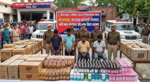 सहरसा में मधनिषेध विभाग की बड़ी कार्रवाई, चार शराब कारोबारी गिरफ्तार, भारी मात्रा में शराब और कफ सिरप बरामद