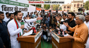 पटना में सियासी बयानबाज़ी तेज: तेजस्वी के आरोपों पर चिराग और भाजपा का पलटवार