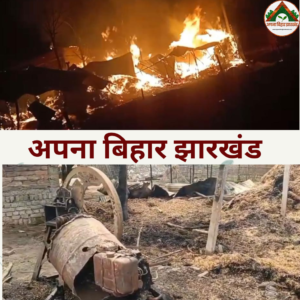 बाखरपुर में भीषण अगलगी से मचा हड़कंप, चार बासा जलकर राख, लाखों की संपत्ति स्वाहा