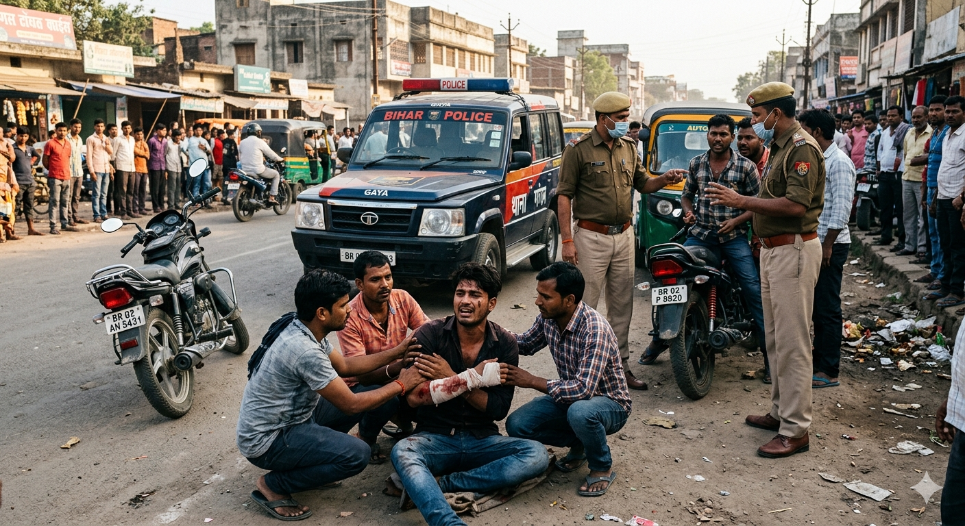 गया में प्रेम प्रसंग बना गोलीकांड की वजह, पुलिस वाहन चालकों के विवाद में एक घायल