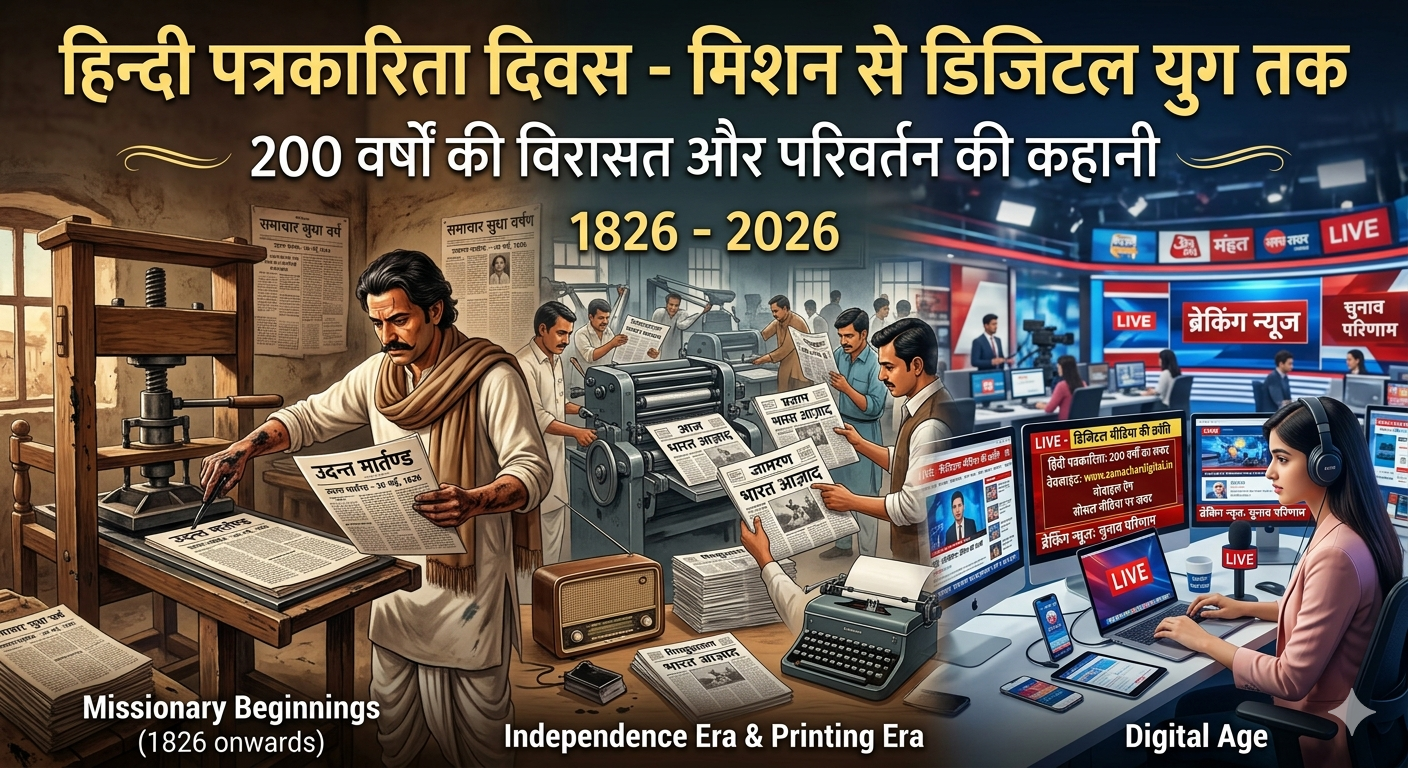 हिंदी पत्रकारिता दिवस: मिशन से डिजिटल युग तक, 200 साल की विरासत और बदलाव की कहानी