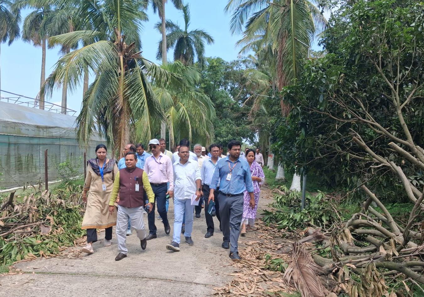 भीषण चक्रवाती तूफान से बिहार कृषि विश्वविद्यालय को भारी क्षति, निरीक्षण के लिए पहुंची उच्चस्तरीय टीम