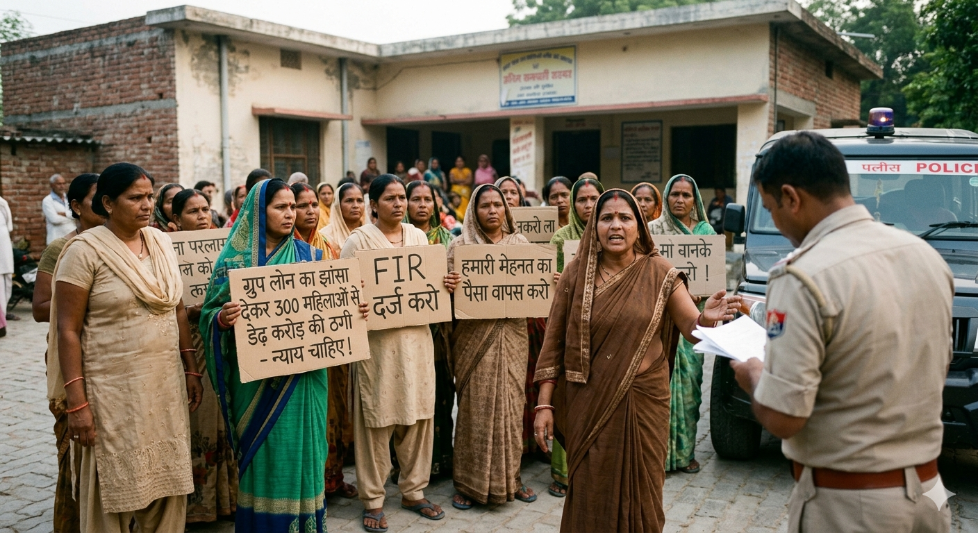 ग्रुप लोन का झांसा देकर 300 महिलाओं से डेढ़ करोड़ की ठगी, FIR दर्ज