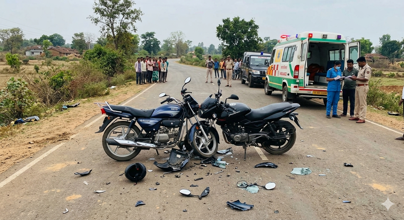 पलामू के पांकी में दर्दनाक सड़क हादसा, दो बाइकों की आमने-सामने टक्कर में दो युवकों की मौत, दो गंभीर घायल
