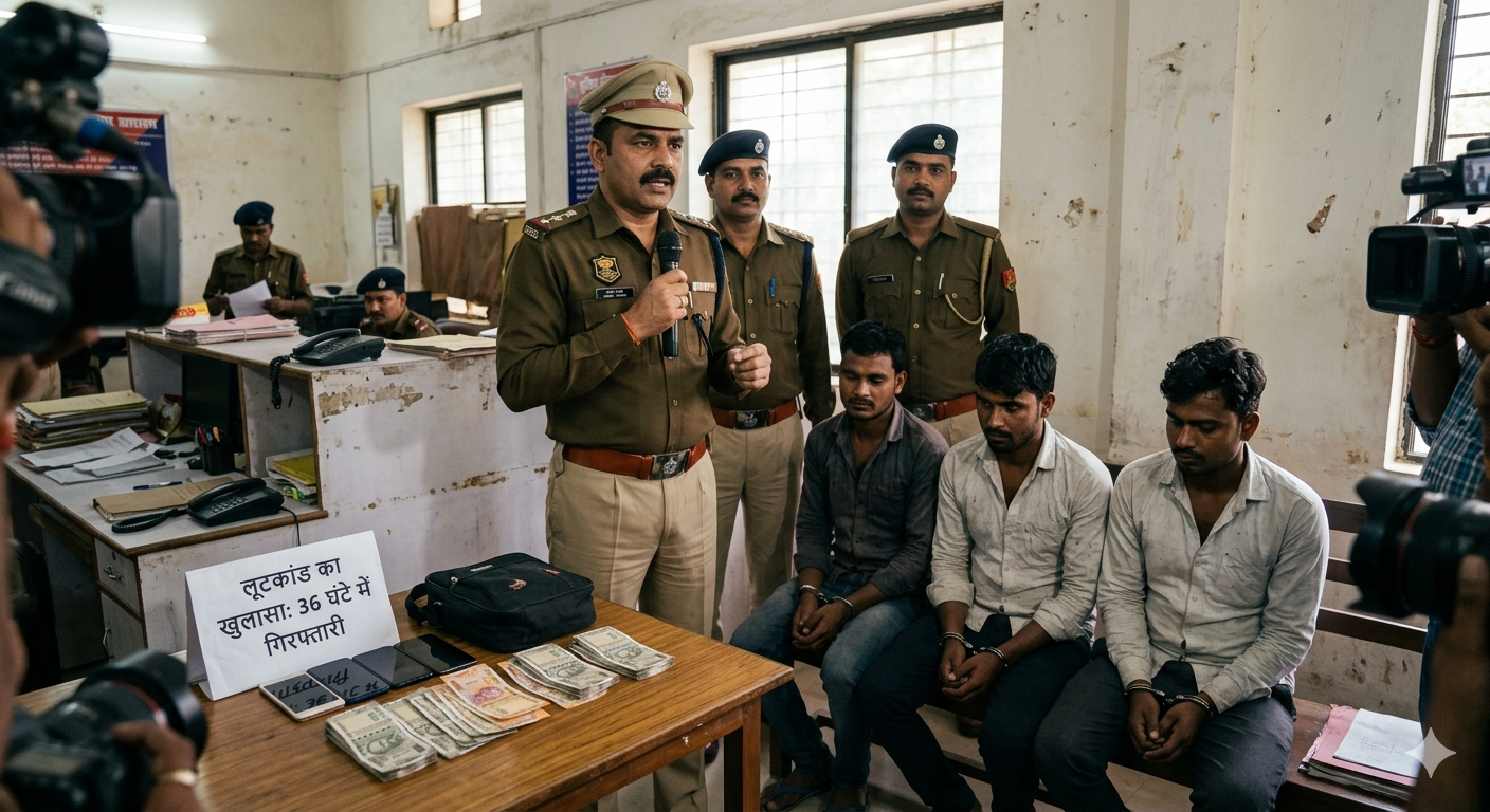 सहरसा में लूटकांड का 36 घंटे में खुलासा, तीन आरोपी गिरफ्तार