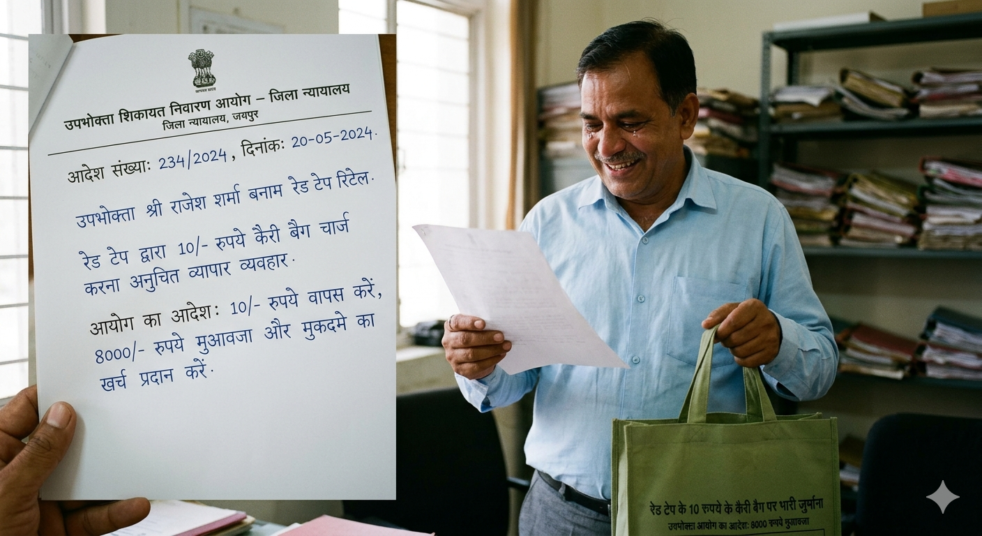 10 रुपये के कैरी बैग ने रेड टेप को पड़ा भारी, उपभोक्ता आयोग ने 8 हजार रुपये मुआवजा देने का दिया आदेश