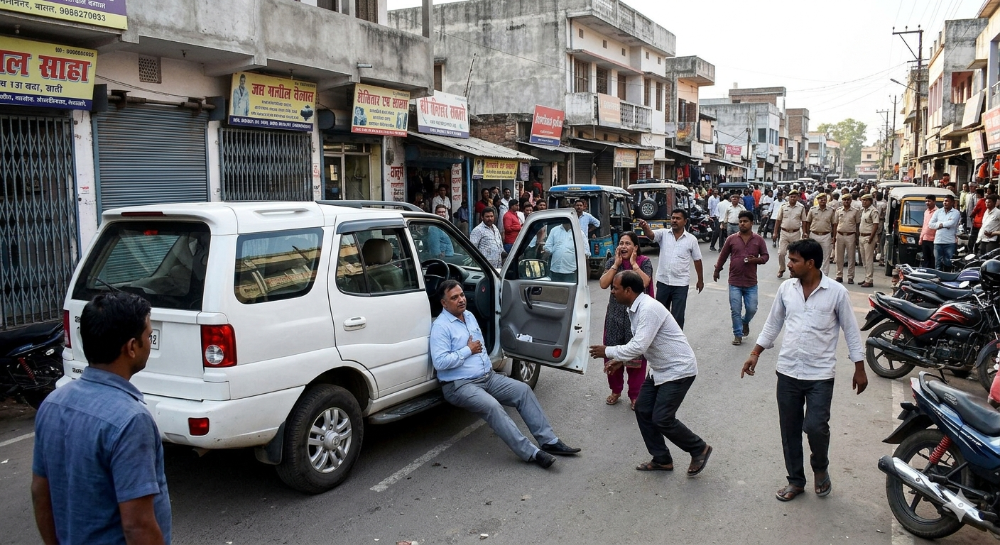 पलामू के मेदिनीनगर में ठेकेदार सह कारोबारी संजय तिवारी को दिनदहाड़े गोली, इलाके में सनसनी