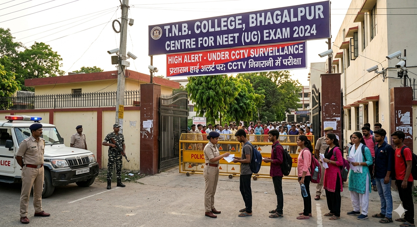 15 केंद्रों पर आज NEET परीक्षा, हाई अलर्ट पर भागलपुर प्रशासन; CCTV निगरानी में होगी परीक्षा