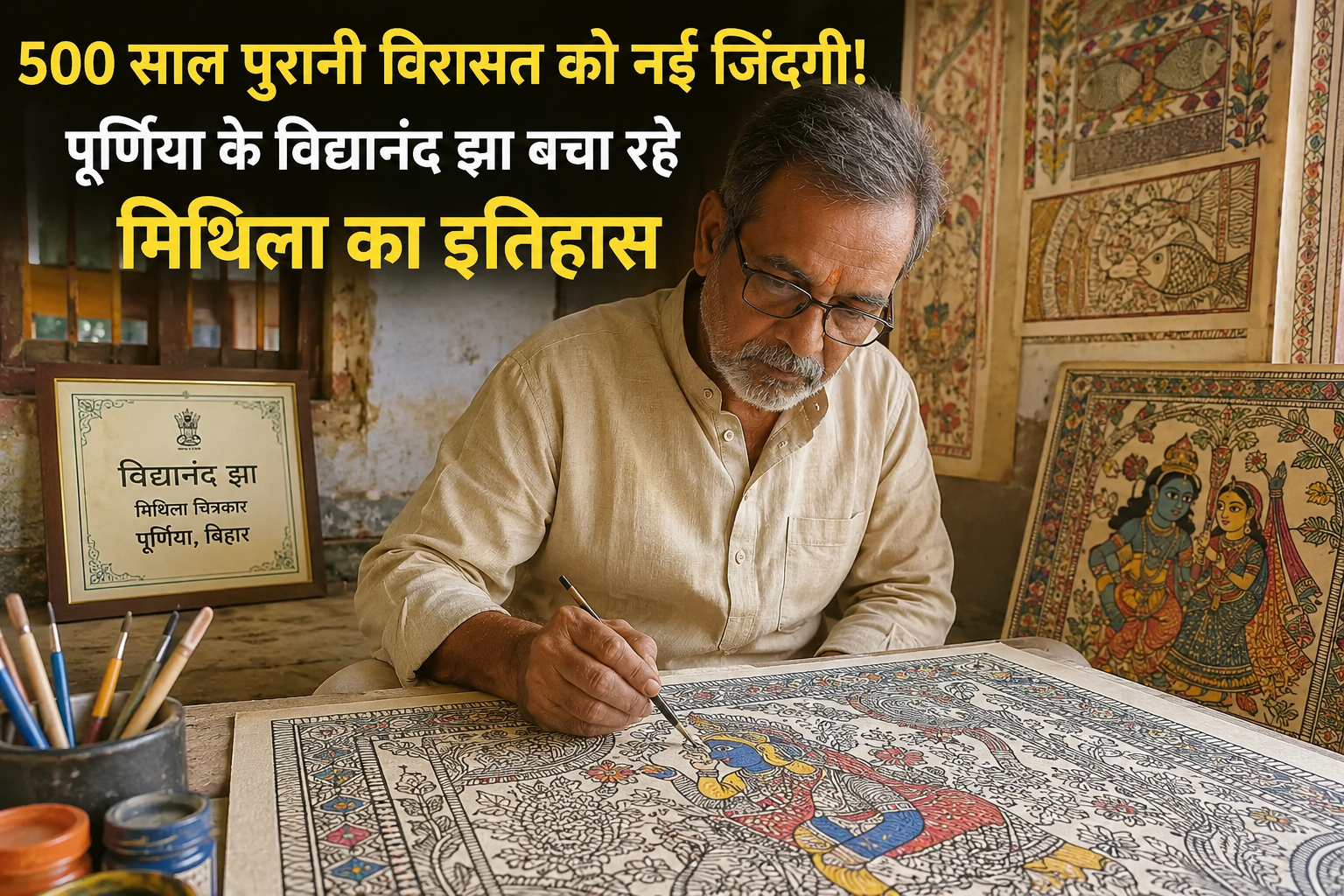 500 साल पुरानी विरासत को नई जिंदगी! पूर्णिया के विद्यानंद झा बचा रहे मिथिला का इतिहास
