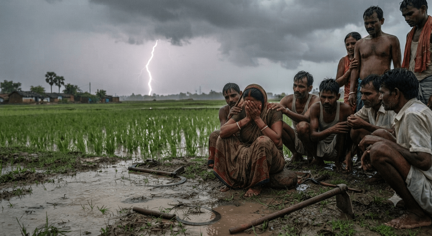 जामताड़ा में आकाशीय बिजली का कहर: खेत में काम कर रहे किसान की मौत, परिवार पर टूटा दुखों का पहाड़