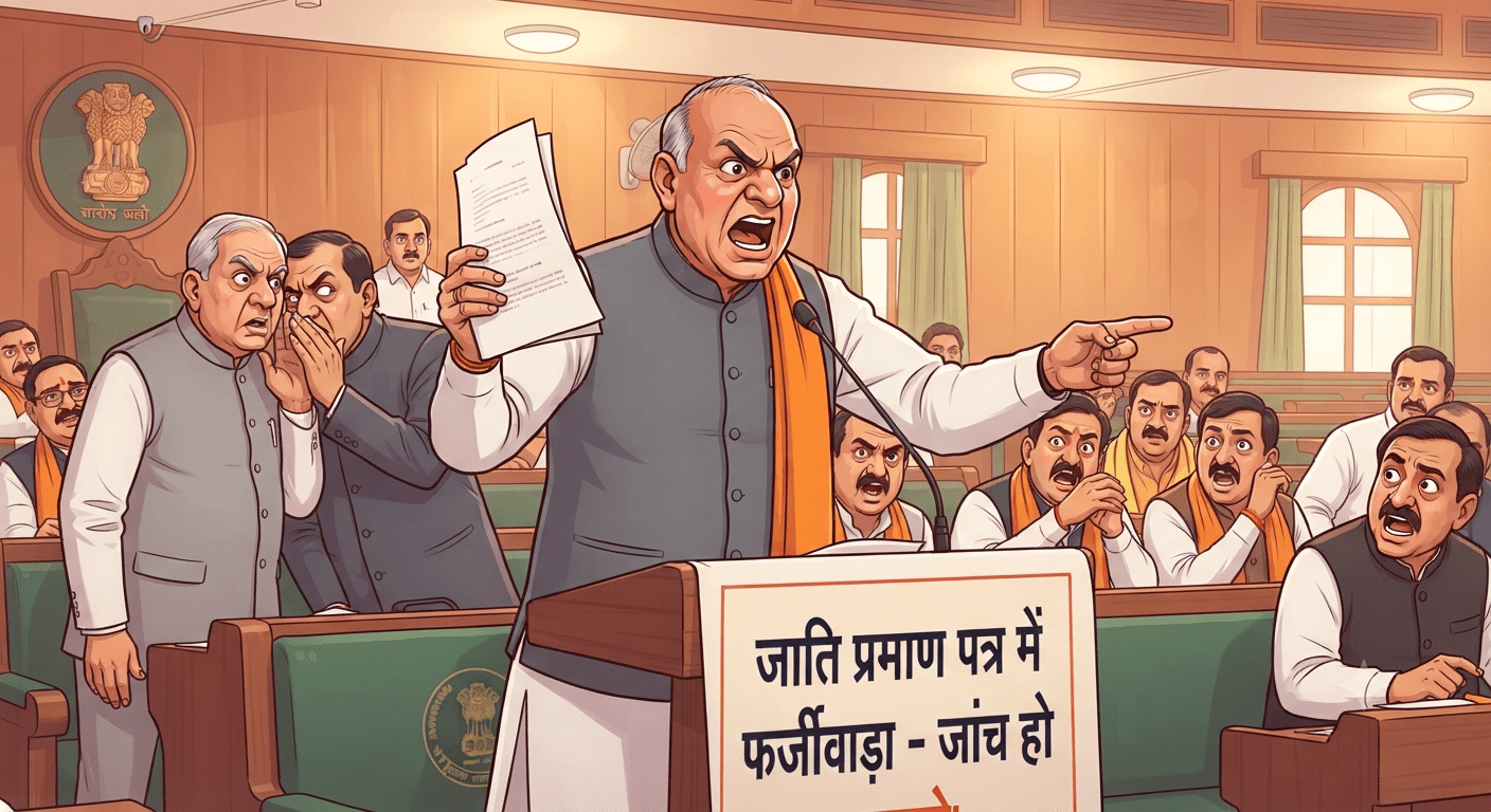 विधानसभा में अपनी ही सरकार पर हमलावर हुए भाजपा विधायक, जाति प्रमाण पत्र पर उठाए सवाल