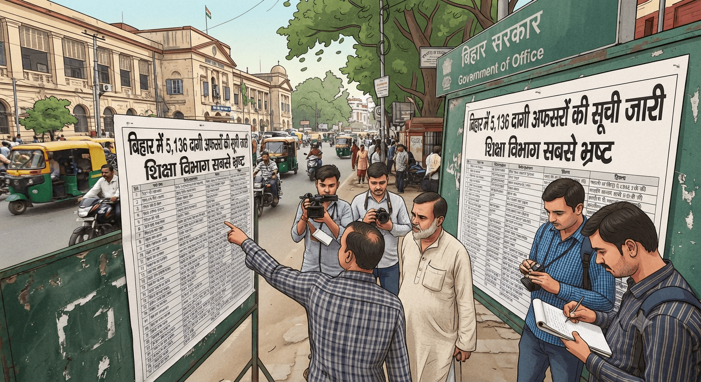 बिहार में 5,136 दागी अफसरों की सूची जारी, शिक्षा विभाग सबसे भ्रष्ट; राजस्व, पुलिस और पंचायत विभाग भी जांच के घेरे में