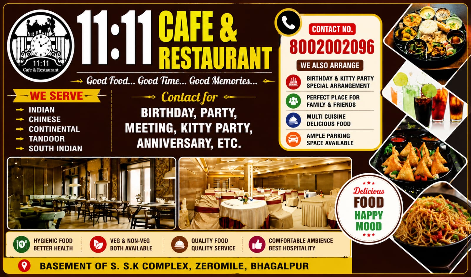 11:11 Cafe & Restaurant Advertisement