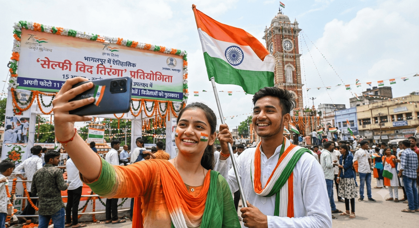 भागलपुर में ‘सेल्फी विद तिरंगा’ प्रतियोगिता का आयोजन, 11 अगस्त तक भेज सकेंगे प्रविष्टियां