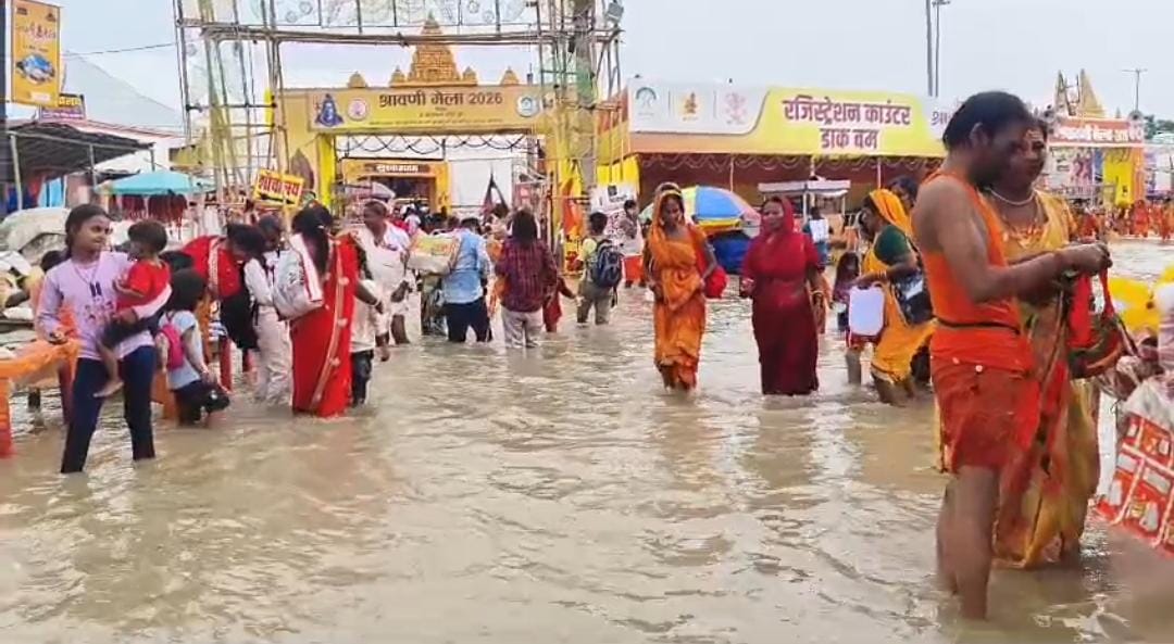 सुल्तानगंज में खतरे के निशान से ऊपर गंगा, नमामि गंगे घाट भी जलमग्न