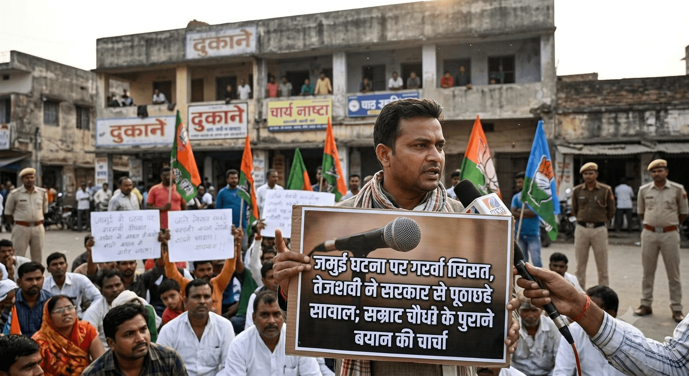 जमुई घटना पर गरमाई सियासत, तेजस्वी ने सरकार से पूछे सवाल; सम्राट चौधरी के पुराने बयान की चर्चा