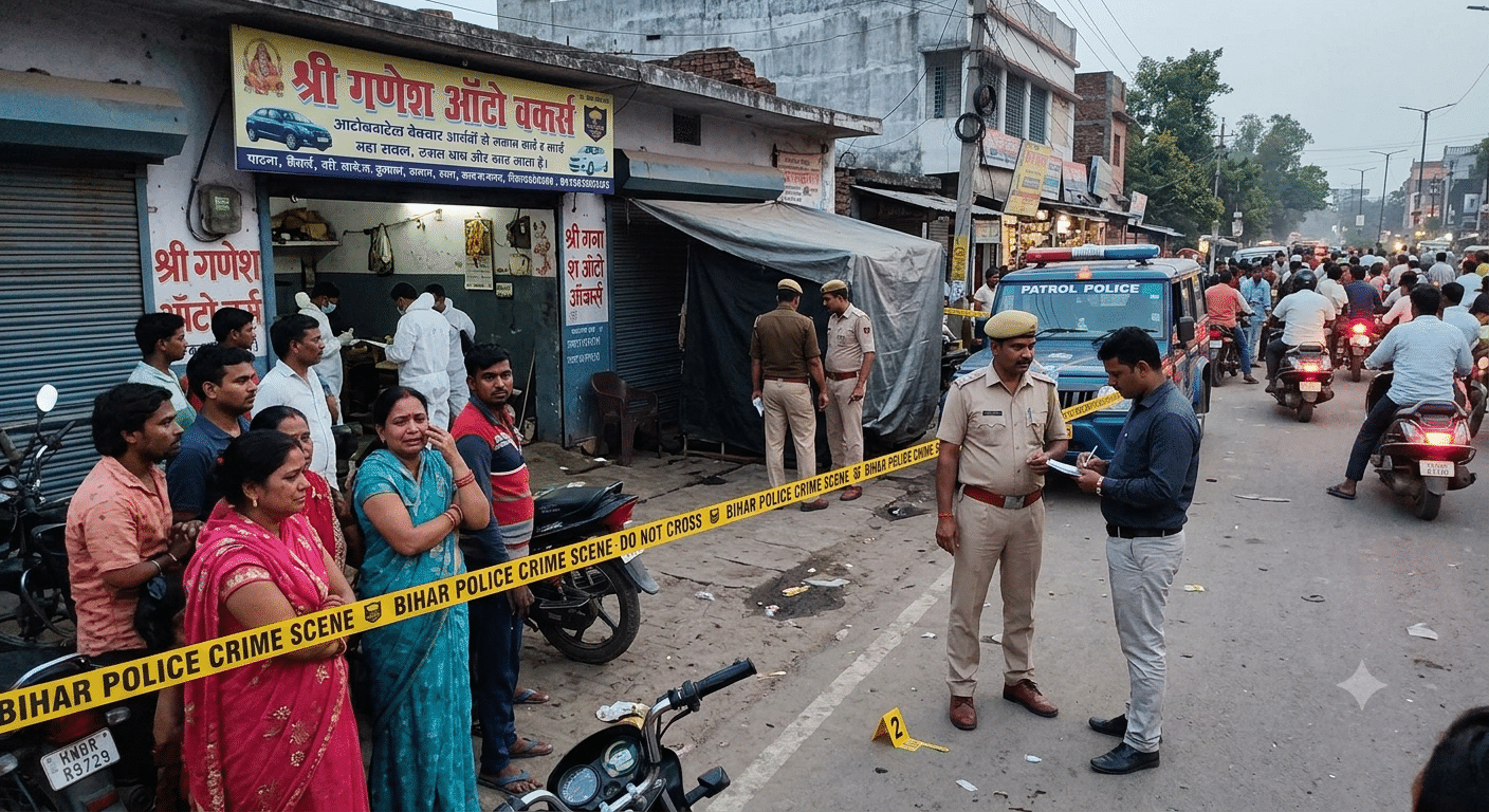 पटना में गैराज संचालक की गोली मारकर हत्या, बाइक सवार दो बदमाशों ने बरसाईं 3-4 गोलियां