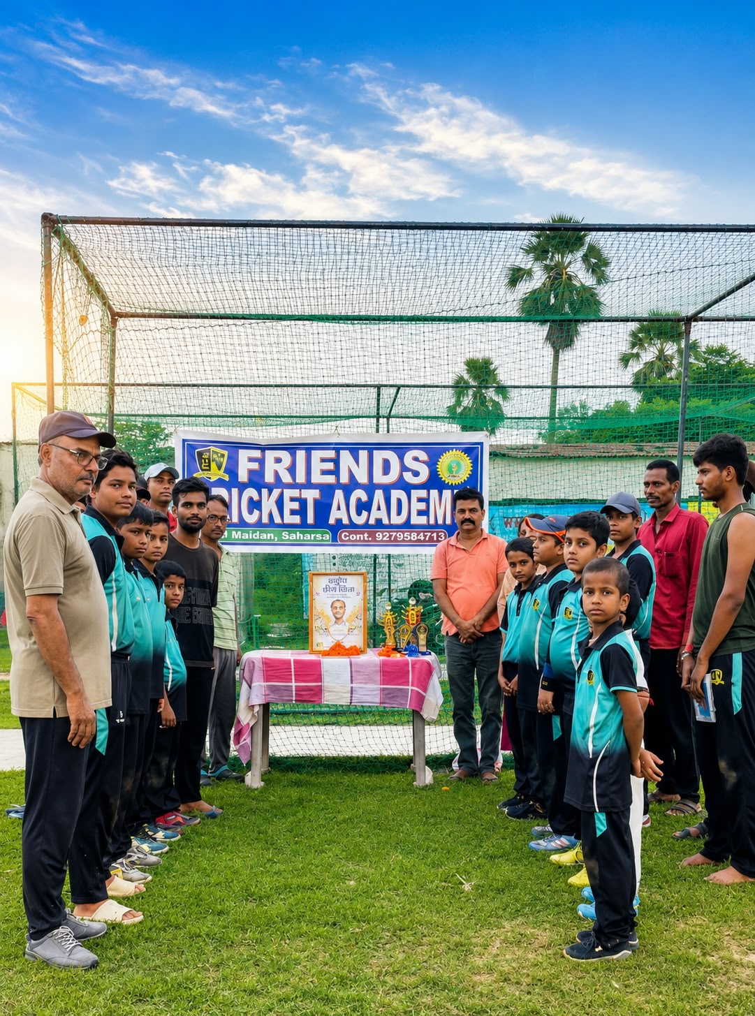 राष्ट्रीय खेल दिवस पर मेजर ध्यानचंद को श्रद्धांजलि, फ्रेंड्स क्रिकेट एकेडमी में क्रिकेट मैच का आयोजन
