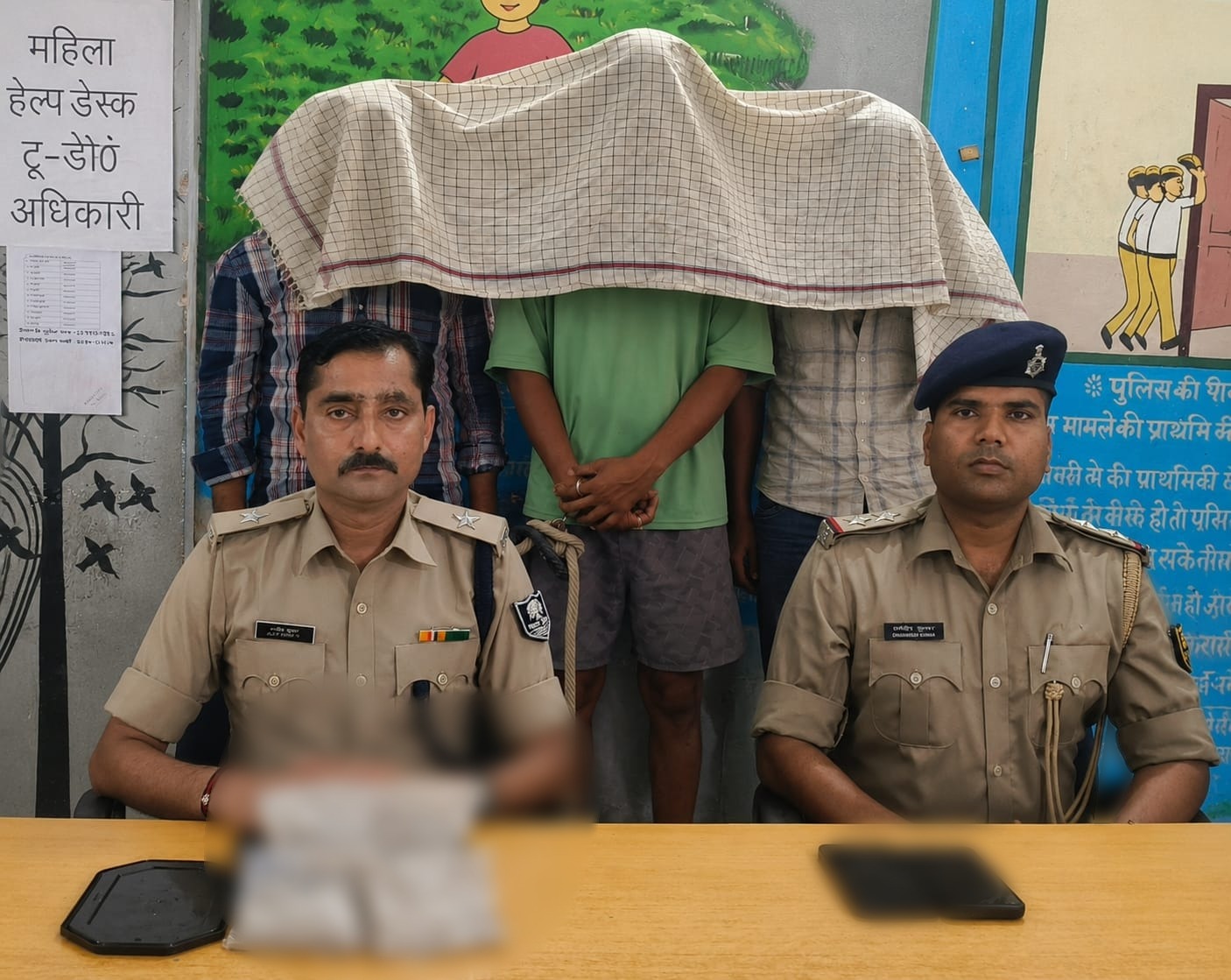 समस्तीपुर पुलिस की बड़ी कार्रवाई, 412 ग्राम ब्राउन शुगर के साथ चार तस्कर गिरफ्तार