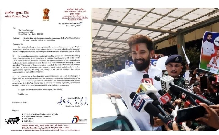 चिराग पासवान को जान से मारने की धमकी, मंत्रालय को मिला धमकी भरा संदेश; सुरक्षा एजेंसियां अलर्ट