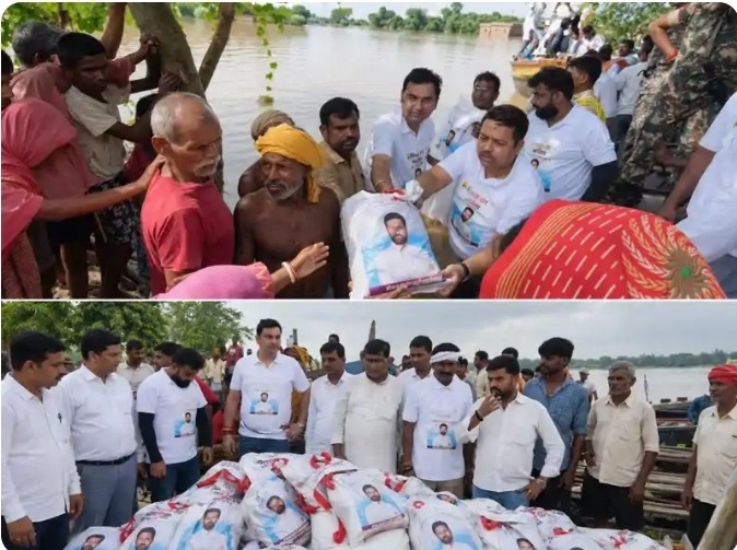तेजस्वी के गढ़ में चिराग के भरोसे की राहत, बाढ़ पीड़ितों के बीच लोजपा (रामविलास) ने बांटी राहत सामग्री