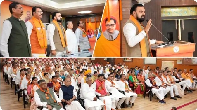 भाजपा विधानमंडल दल की बैठक, अटल सभागार में जुटे वरिष्ठ नेता; CM सम्राट चौधरी ने भी लिया हिस्सा