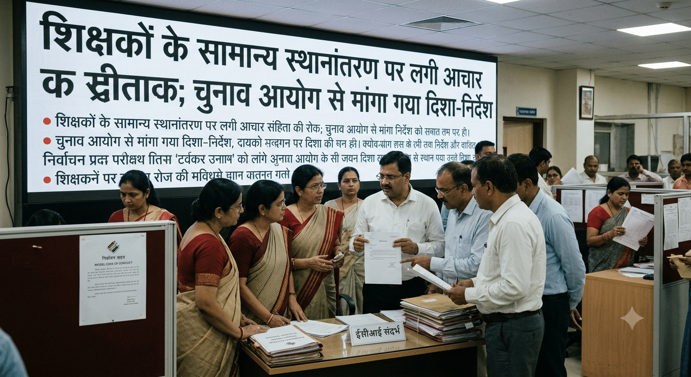 शिक्षकों के सामान्य स्थानांतरण पर लगी आचार संहिता की रोक, चुनाव आयोग से मांगा गया दिशा-निर्देश
