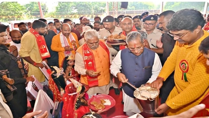 गया में 2100 कन्याओं का सामूहिक पूजन, नागालैंड के राज्यपाल और बिहार विधानसभा अध्यक्ष हुए शामिल